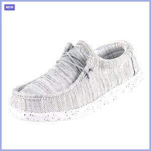 Wide Toe Box Slip-On Loafers, EVA Sole, Knit Upper, Walking Shoes